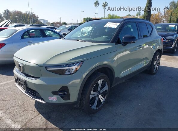 YV4ED3UL9P2108340 2023 VOLVO XC40 RECHARGE PURE ELECTRIC Green Передня ліва чверть