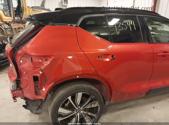 YV4ED3URXM2588033 2021 VOLVO XC40 RECHARGE PURE ELECTRIC Red Սարքավորումների վահանակի տեսք