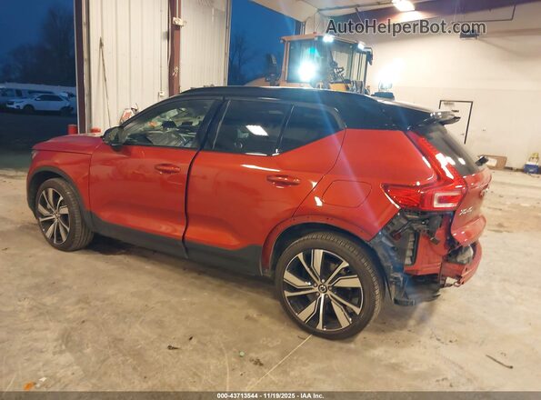 YV4ED3URXM2588033 2021 VOLVO XC40 RECHARGE PURE ELECTRIC Red Հետևի ձախ