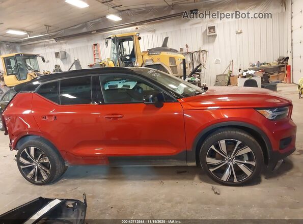 YV4ED3URXM2588033 2021 VOLVO XC40 RECHARGE PURE ELECTRIC Red Սալոնի 360 աստիճան տեսք