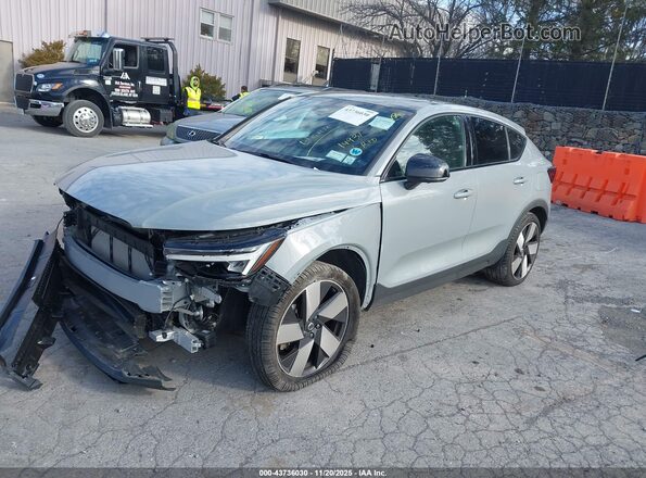 YV4ER3GL1R2106484 2024 VOLVO C40 RECHARGE PURE ELECTRIC Gray Front left