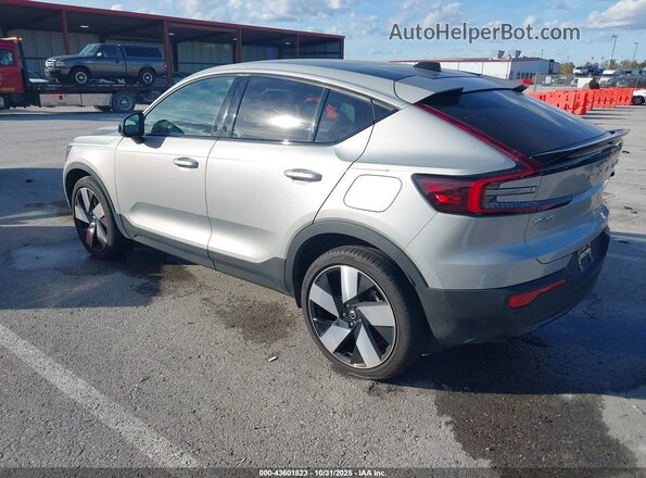 YV4ER3GL3R2096802 2024 VOLVO C40 RECHARGE PURE ELECTRIC Silver Rear left