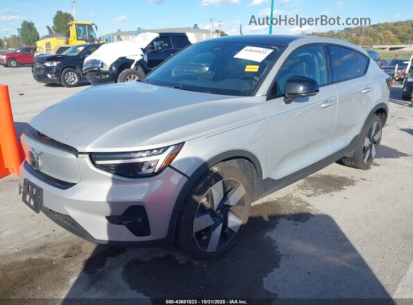 YV4ER3GL3R2096802 2024 VOLVO C40 RECHARGE PURE ELECTRIC Silver Front left