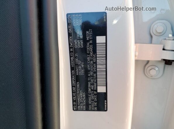 YV4H60CE7R1233824 2024 VOLVO XC90 White 