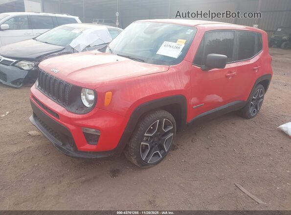 ZACNJAAB4LPM08909 2020 JEEP RENEGADE Red Առջևի ձախ երեք քառորդ տեսարան