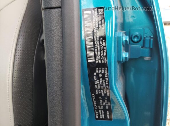 ZACNJBD18LPL46715 2020 JEEP RENEGADE Бирюзовый Панорамный вид салона 360°
