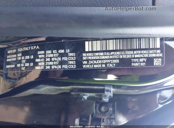 ZACNJDB10PPP33800 2023 JEEP RENEGADE Black Widok komory silnika