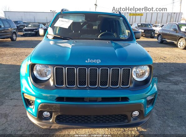 ZACNJDB15NPN44119 2022 JEEP RENEGADE Turquoise Սարքավորումների վահանակի տեսք