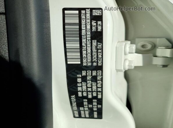 ZACNJDB18PPP58833 2023 JEEP RENEGADE White სალონის 360-გრადუსიანი ხედი