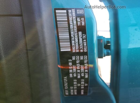 ZACNJDBB6MPN26669 2021 JEEP RENEGADE Blue Панорамний вид салону 360°