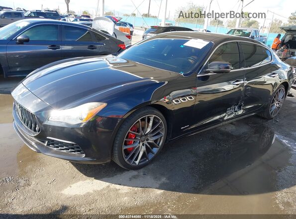 ZAM56RRL2H1247186 2017 MASERATI QUATTROPOR Black Առջևի ձախ երեք քառորդ տեսարան