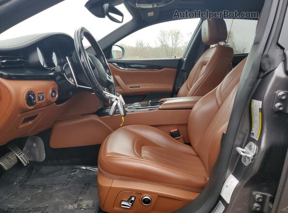 ZAM56YRA3M1371485 2021 MASERATI QUATTROPOR Gray Widok wnętrza z przodu