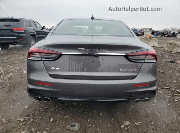 ZAM56YRA3M1371485 2021 MASERATI QUATTROPOR Gray Widok z tyłu