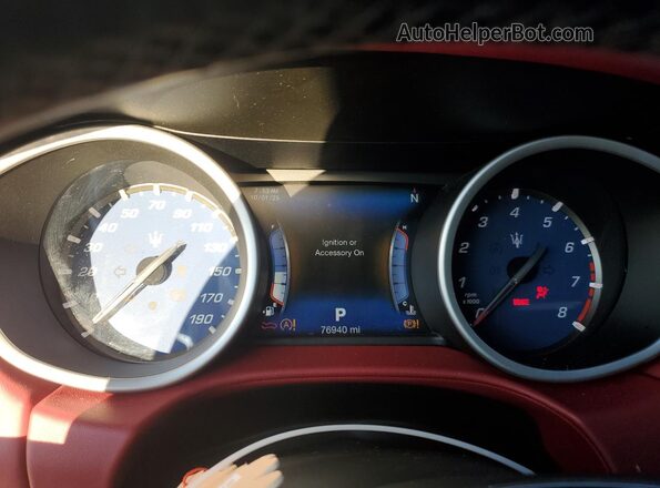 ZAM57RTL9H1240595 2017 MASERATI GHIBLI Black Vista del cuadro de instrumentos