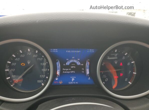 ZAM57XSAXL1351850 2020 MASERATI GHIBLI White Սարքավորումների վահանակի տեսք