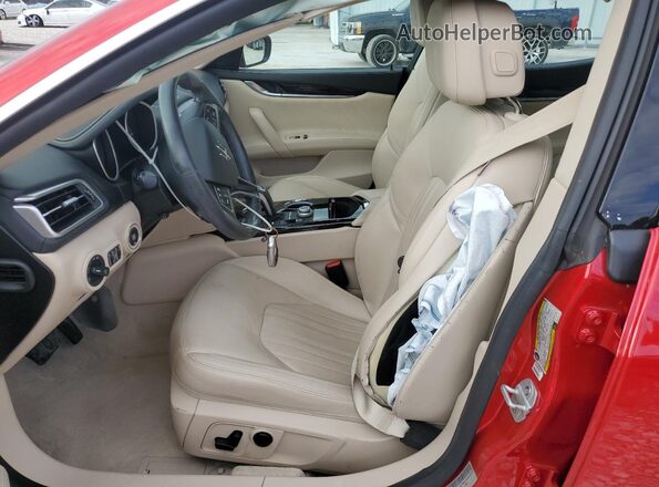 ZAM57YSL2K1336152 2019 MASERATI GHIBLI Red Front interior view