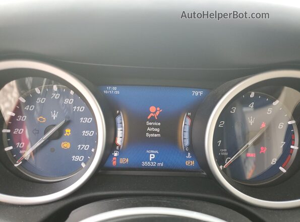 ZAM57YSL2K1336152 2019 MASERATI GHIBLI Red Instrument cluster view