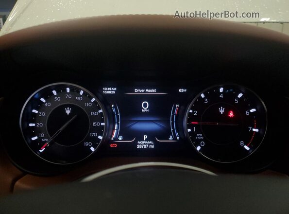 ZAM57YSM2N1385610 2022 MASERATI GHIBLI White Սարքավորումների վահանակի տեսք