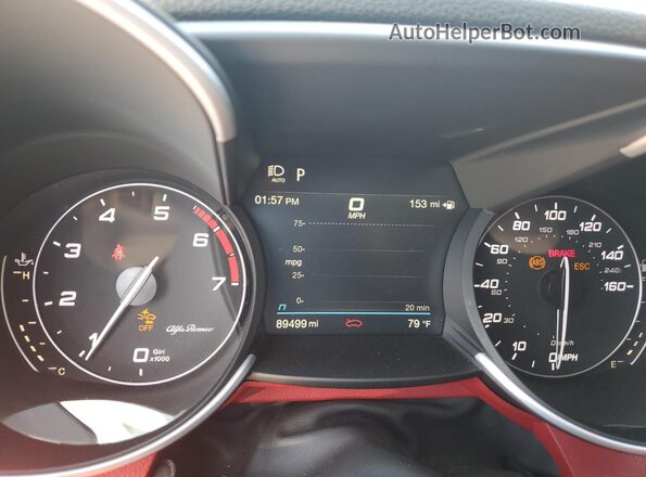 ZARFAMAN8L7635798 2020 ALFA ROMEO GIULIA Silver Instrument cluster view
