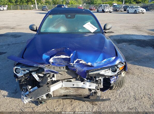 ZARFAMBN8M7645747 2021 ALFA ROMEO GIULIA Blue Դիմացի տեսք
