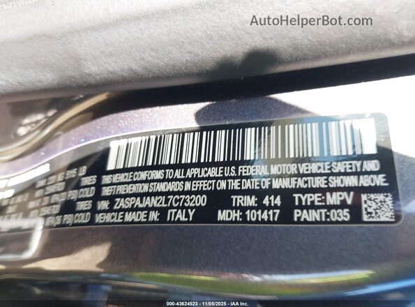 ZASPAJAN2L7C73200 2020 ALFA ROMEO STELVIO Gray Вид підкапотного простору