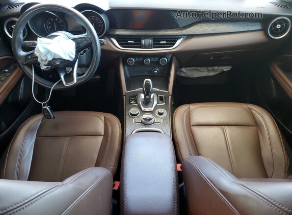 ZASPAJAN3M7D00485 2021 ALFA ROMEO STELVIO Black წინა პანელის ხედი