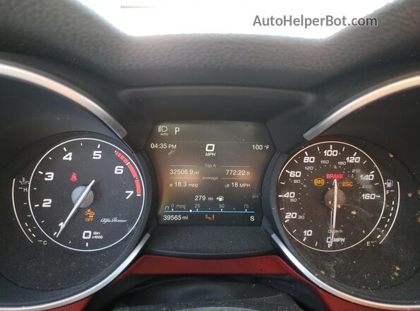 ZASPAJAN9L7C94321 2020 ALFA ROMEO STELVIO White Instrument cluster view