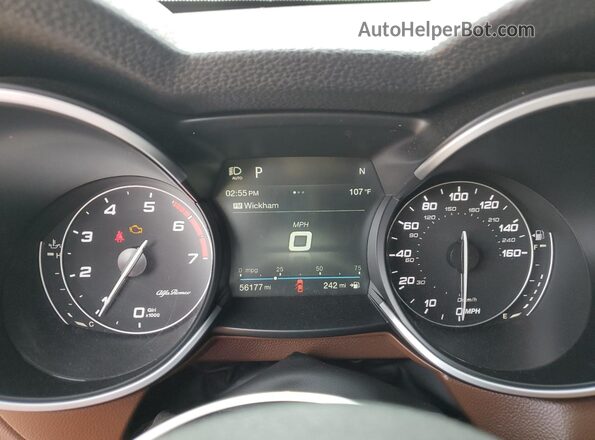 ZASPAKBN0K7C30963 2019 ALFA ROMEO STELVIO Красный Вид щитка приборов