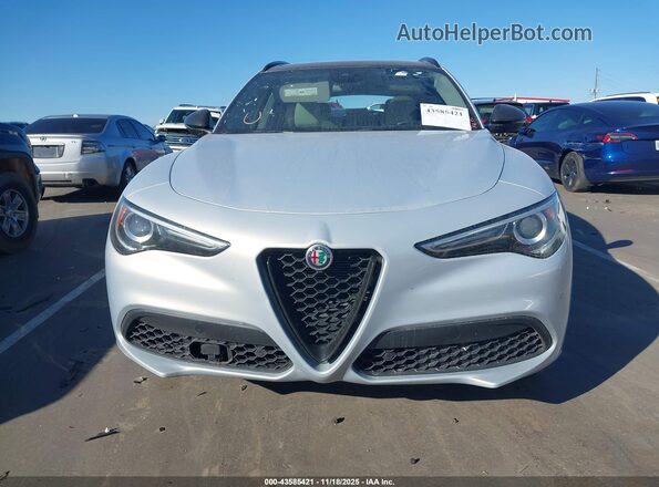 ZASPAKBN3M7D18831 2021 ALFA ROMEO STELVIO Silver Instrument cluster view