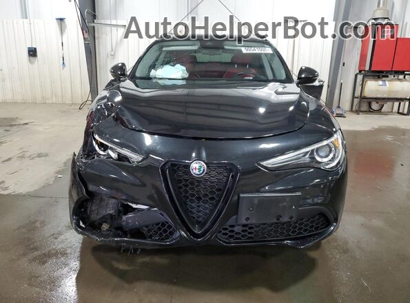 ZASPAKBN9M7D12287 2021 ALFA ROMEO STELVIO Black Widok z przodu