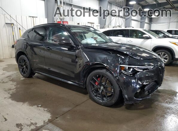 ZASPAKBN9M7D12287 2021 ALFA ROMEO STELVIO Black Przód prawy