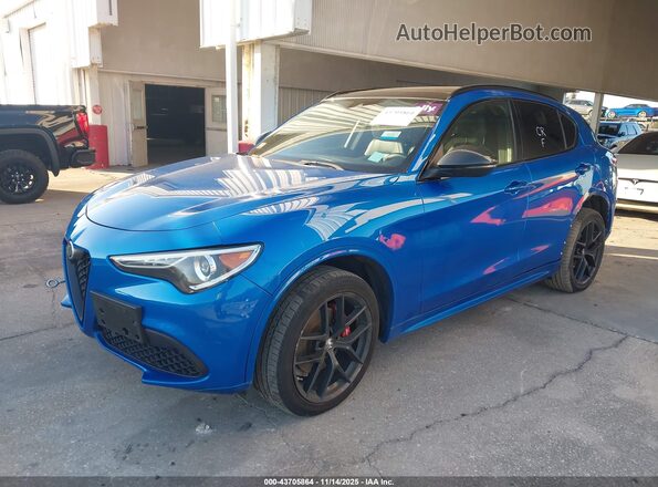ZASPAKBNXL7C76446 2020 ALFA ROMEO STELVIO Blue Vista tres cuartos delantera izquierda