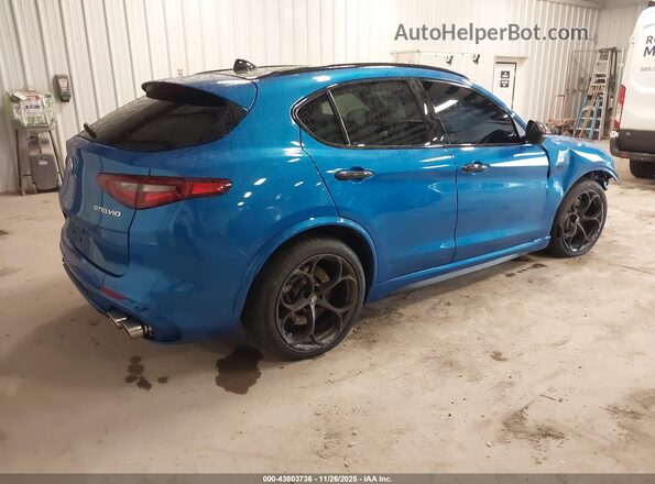 ZASPAKEV6N7D48645 2022 ALFA ROMEO STELVIO Blue Задня права чверть