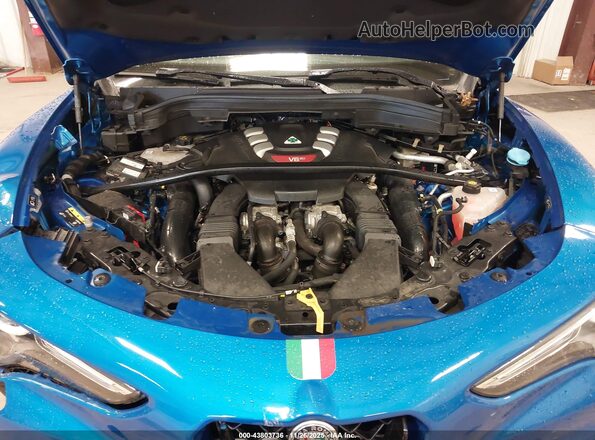 ZASPAKEV6N7D48645 2022 ALFA ROMEO STELVIO Blue Вид ззаду