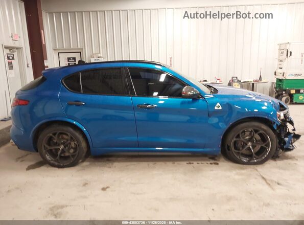 ZASPAKEV6N7D48645 2022 ALFA ROMEO STELVIO Blue Вид задньої частини салону