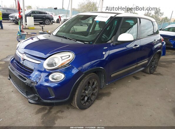 ZFBCFADHXGZ037616 2016 FIAT 500L Blue Առջևի ձախ երեք քառորդ տեսարան