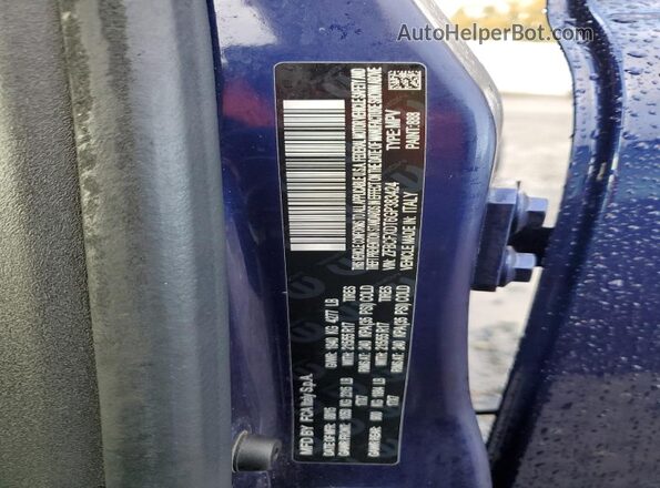 ZFBCFXDT6GP383424 2016 FIAT 500X Blue Widok naklejki z numerem VIN