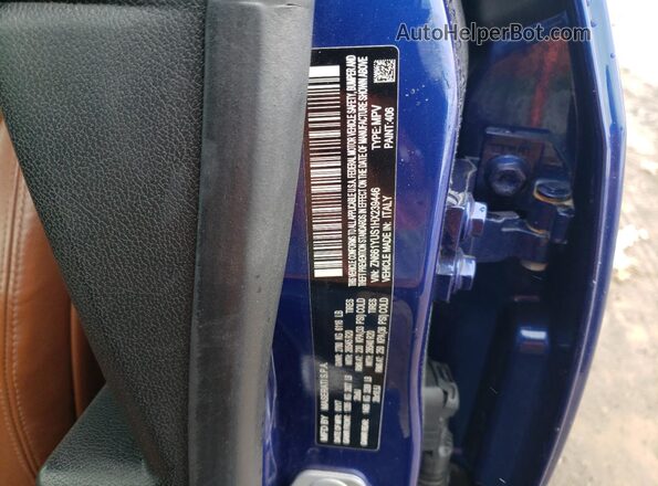 ZN661YUS1HX239446 2017 MASERATI LEVANTE Blue Widok wnętrza 360 stopni