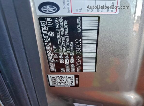 W1NYC6BJXLX342062 2020 MERCEDES-BENZ G-CLASS Silver 
