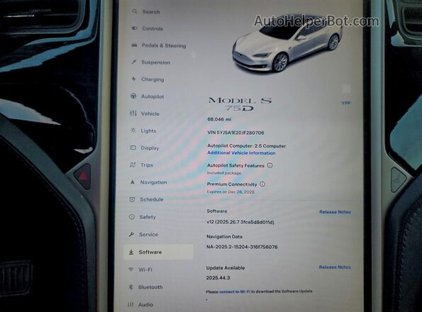 5YJSA1E20JF280706 2018 TESLA MODEL White Widok tylnych siedzeń