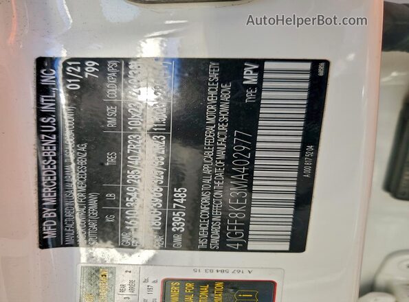 4JGFF8KE3MA402977 2021 MERCEDES-BENZ GLS White 360 interior view
