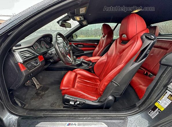 WBS3U9C54HP970975 2017 BMW M4 Gray ძრავის განყოფილების ხედი