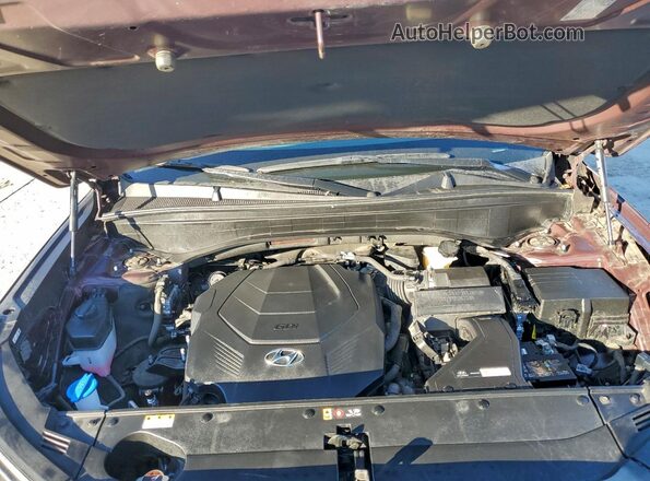 KM8R24GE1PU522631 2023 HYUNDAI PALISADE Burgundy Vista de la etiqueta del VIN