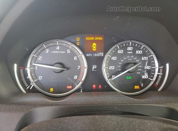 19UUB1F32GA003765 2016 ACURA TLX Черный Вид щитка приборов