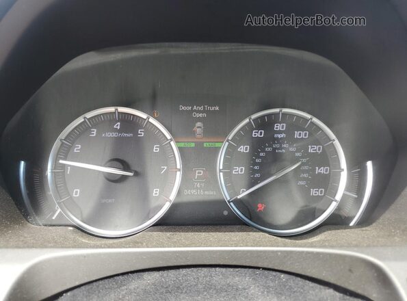 19UUB1F53LA013362 2020 ACURA TLX Black Вид щитка приладів