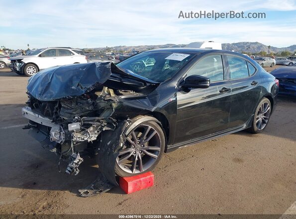 19UUB1F63KA002322 2019 ACURA TLX Black წინა მარცხენა ხედი სამი მეოთხედიდან