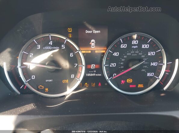 19UUB1F63KA002322 2019 ACURA TLX Black უკანა სავარძლების ხედი