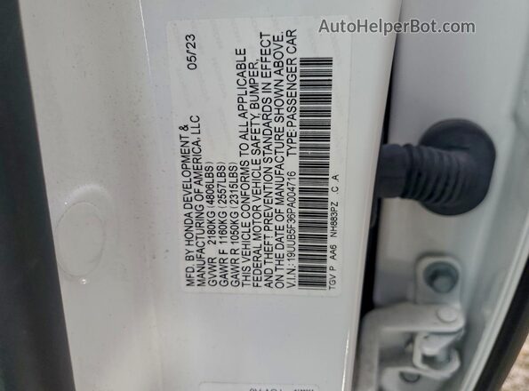 19UUB5F36PA004716 2023 ACURA TLX Белый Вид подкапотного пространства