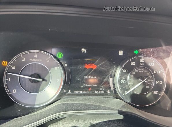 19UUB5F45NA002672 2022 ACURA TLX Black Vista del cuadro de instrumentos