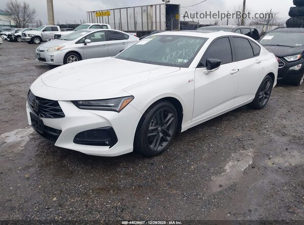 19UUB6F5XSA000457 2025 ACURA TLX White Առջևի ձախ երեք քառորդ տեսարան
